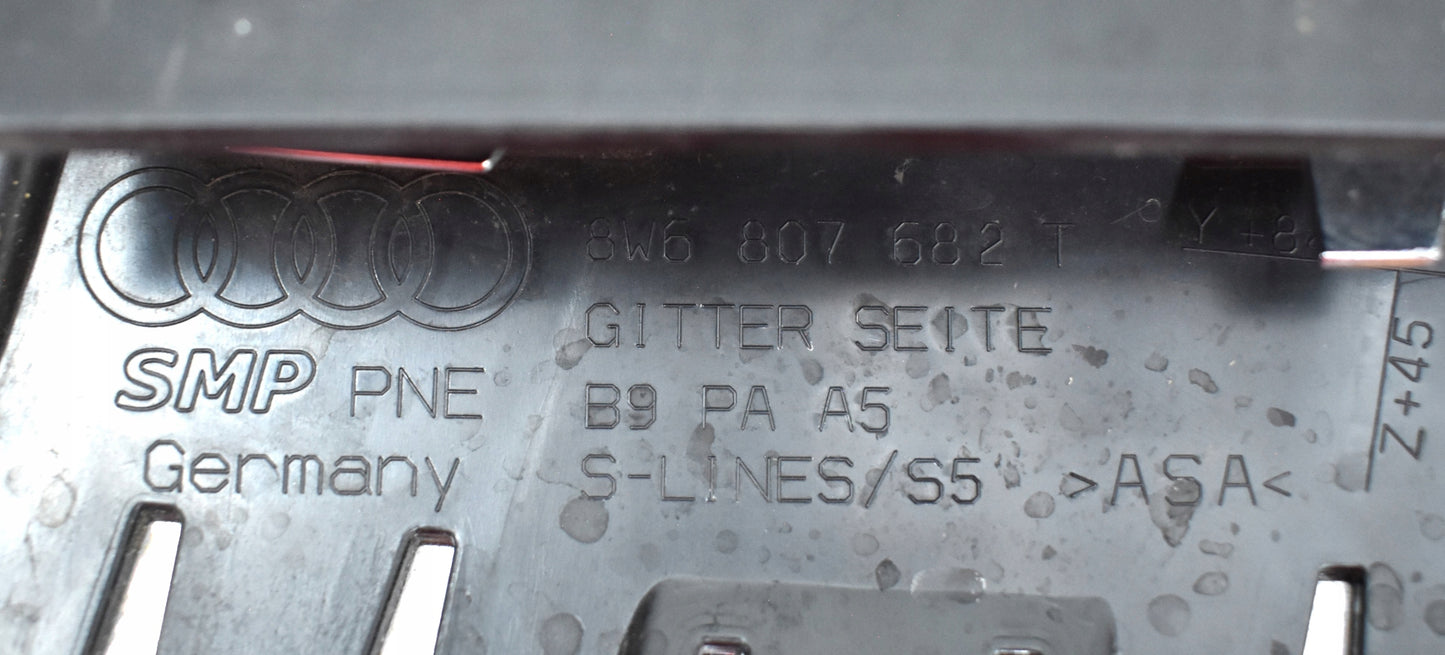 AUDI A5 8W6 LIFT S LINE RIGHT CHROME BUMPER GRILLE FRONT ORIGINAL