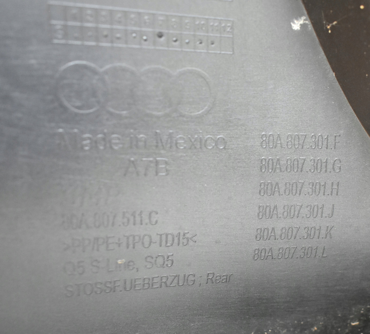 AUDI Q5 II 80A S LINE REAR BUMPER ORG