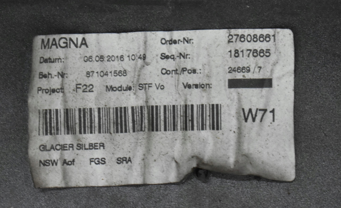 BMW F22 F23 COUPE M-PAKETTI ETULOKASUOJA ETU ORIGINAALI