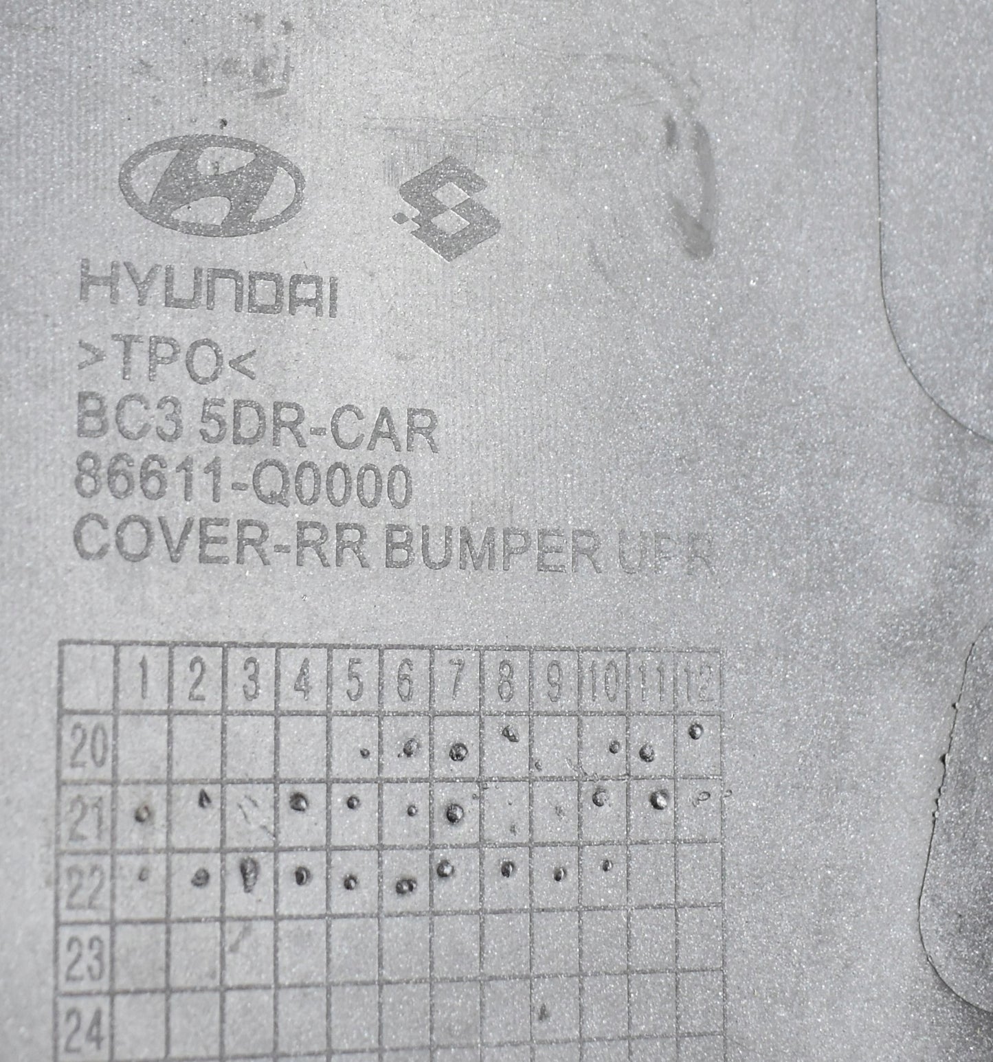 HYUNDAI I20 III REAR BUMPER REAR ORIGINAL + BOTTOM