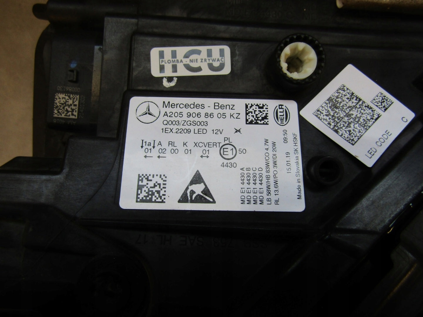 MERCEDES W205 LIFT FULL LED MULTIBEAM RH 18-21 HEADLIGHT A2059068605KZ