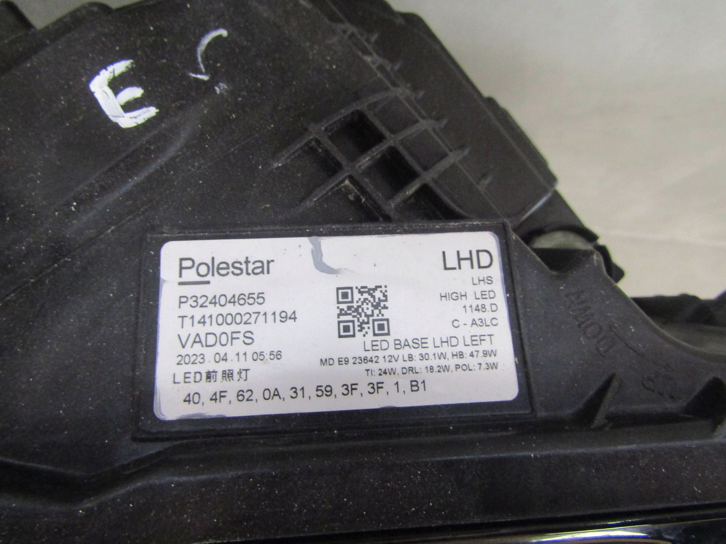 POLESTAR II 2 FRONT LAMP FULL LED BASE 20- LH LEFT P32404655