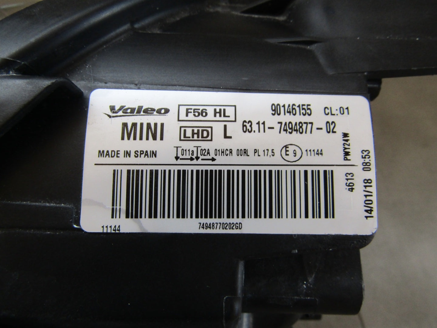 Mini Cooper F55 F56 F57 LED Headlight 13-18 LH LEFT 6311 7494877