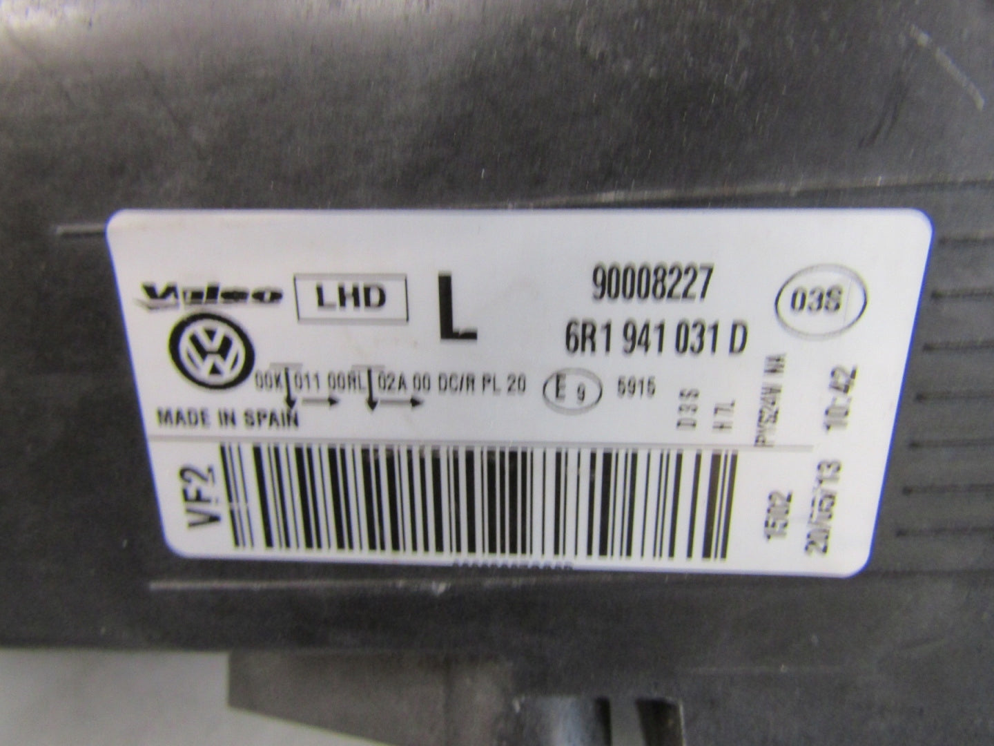 Front Headlight VW Polo 6R XENON NON-SWIVEL + LED 09-14 LH 6R1941031D