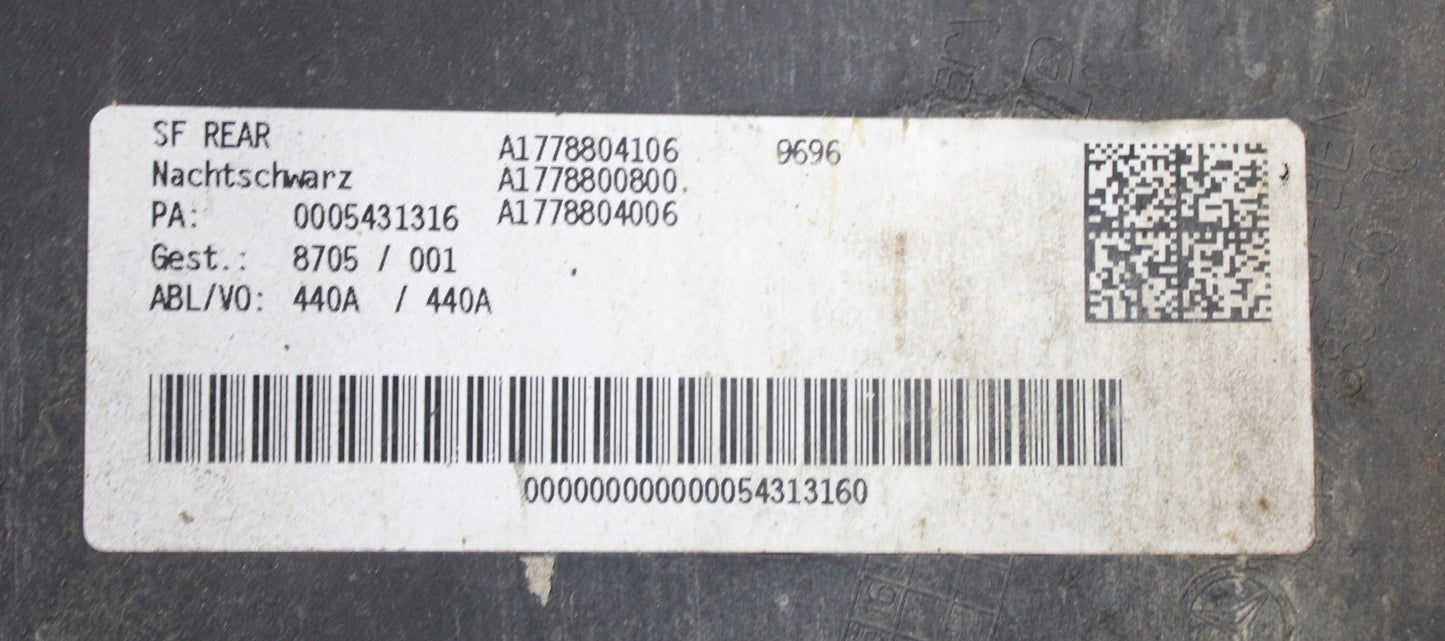 MERCEDES A-CLASS W177 REAR BUMPER ORIGINAL HB + BOTTOM