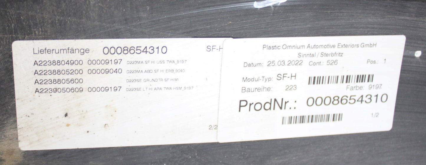 MERCEDES S CLASS W223 MAYBACH REAR BUMPER (ORIGINAL) + BOTTOM