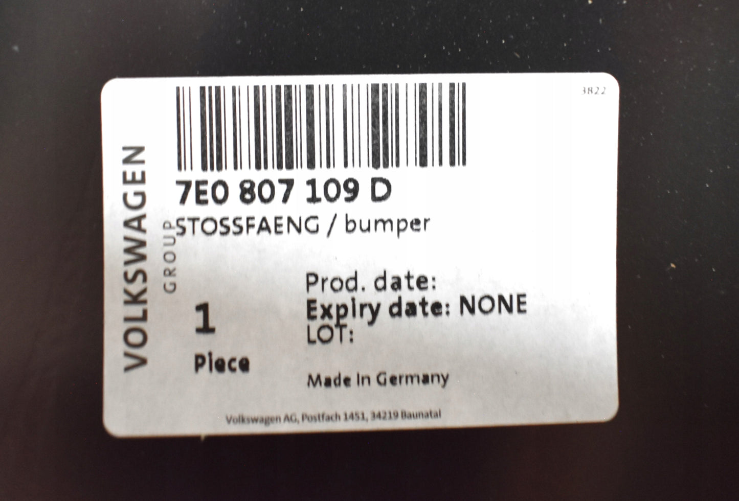 VW TRANSPORTER T5 T6 7E0 FRONT BUMPER BAR NEW ORIGINAL