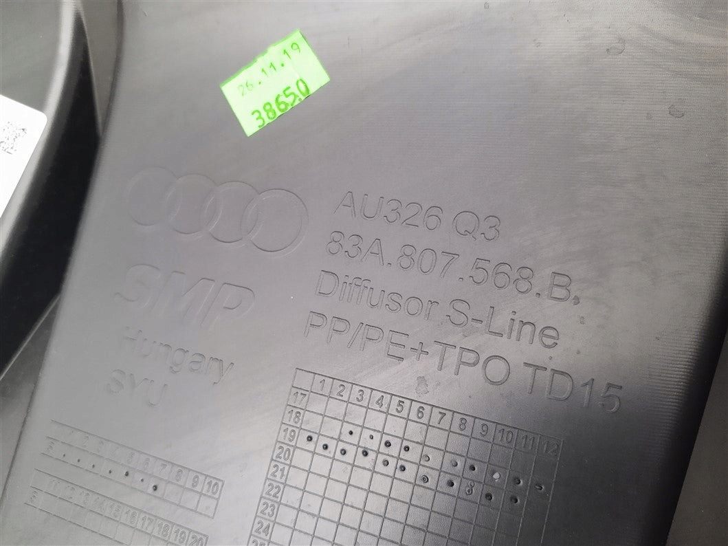 REAR BUMPER DIFFUSER AUDI Q3 83A S LINE AFTER 2018