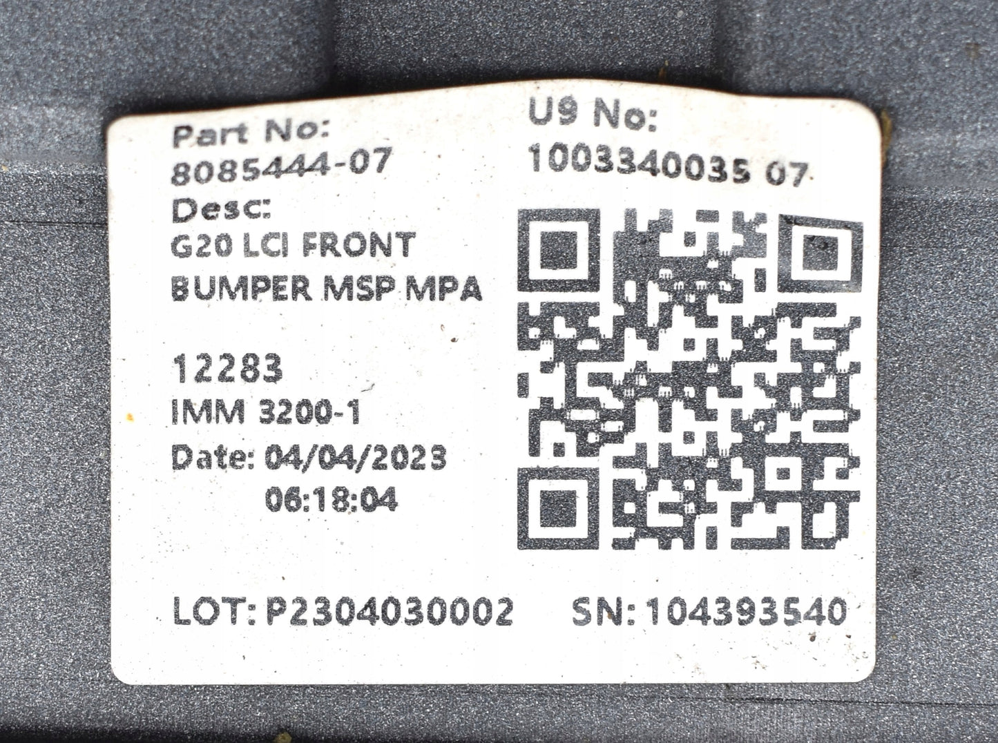 BMW G20 G21 LIFT LCI M PACKAGE FRONT BUMPER ORG