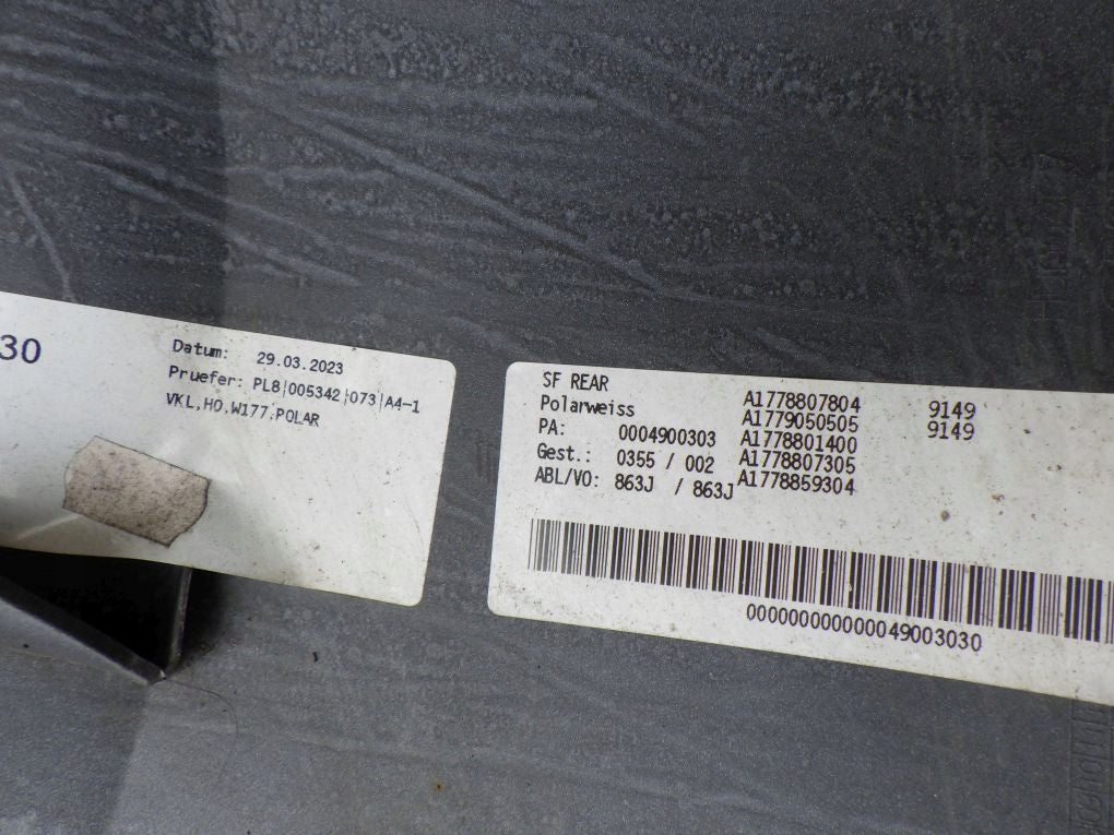 MERCEDES A 177 W177 18- Rear Bumper