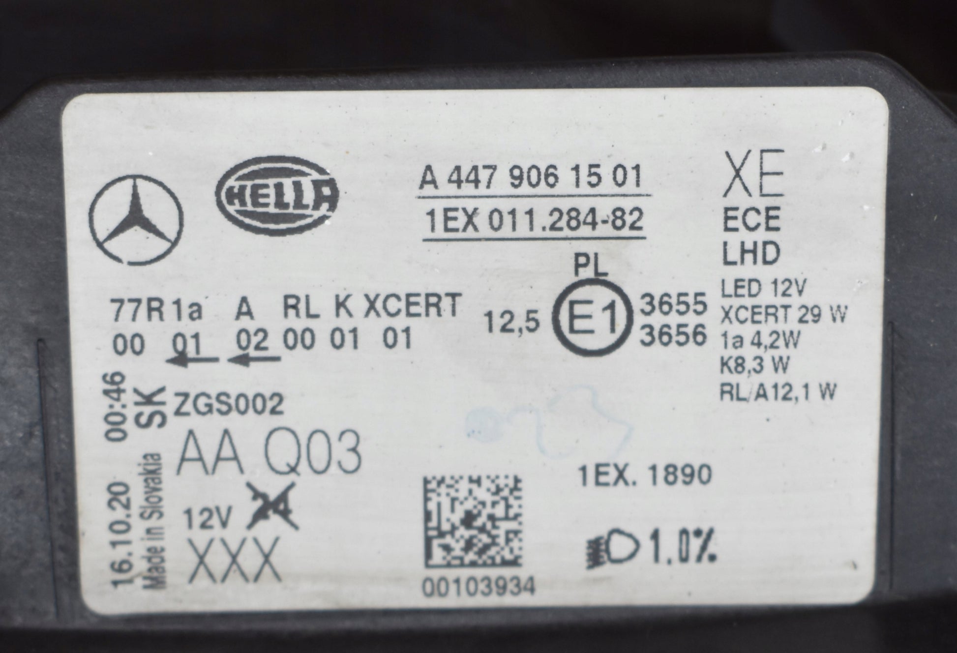 MERCEDES V KLASA VITO W447 LIFT HEADLIGHT RIGHT FRONT ILS ORG EU A4479061501