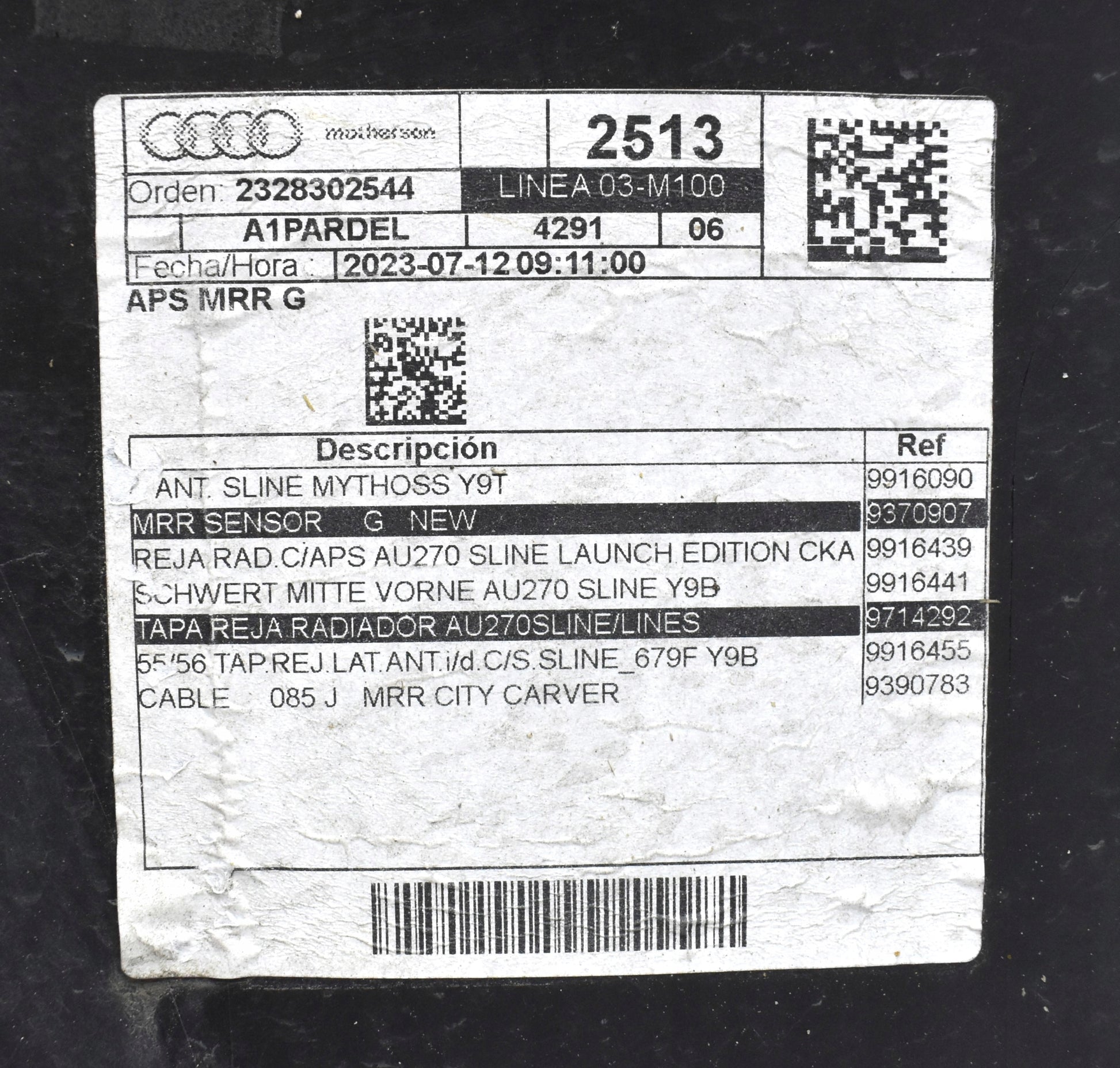 AUDI A1 II 82A S LINE FRONT BUMPER ORG