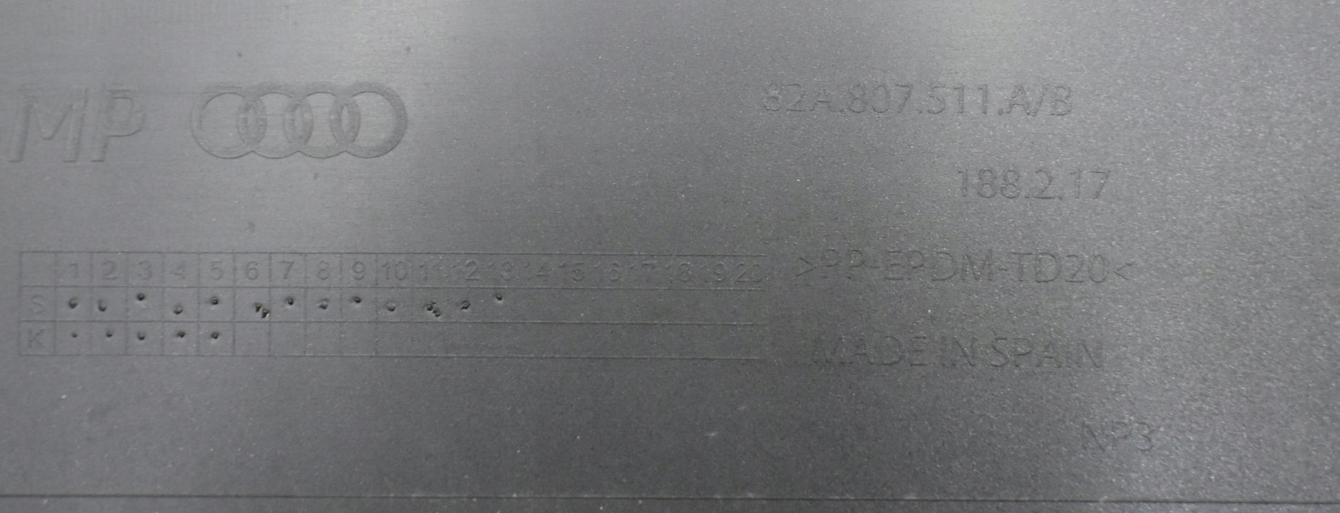 AUDI A1 II 82A REAR BUMPER ORG + BOTTOM