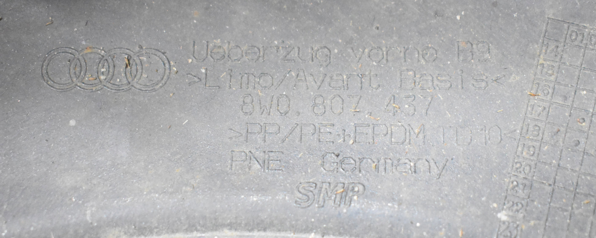 AUDI A4 B9 8W0 FRONT BUMPER ORG