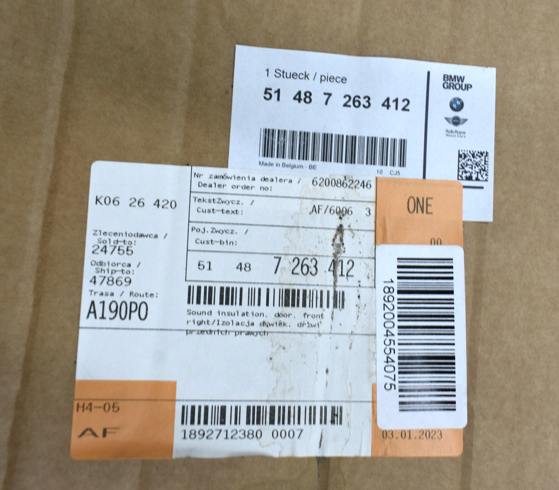 18" WHEEL FOR BMW G30 G31 M PACKAGE 8Jx18 5x112 ORG ET30 ORG NEW