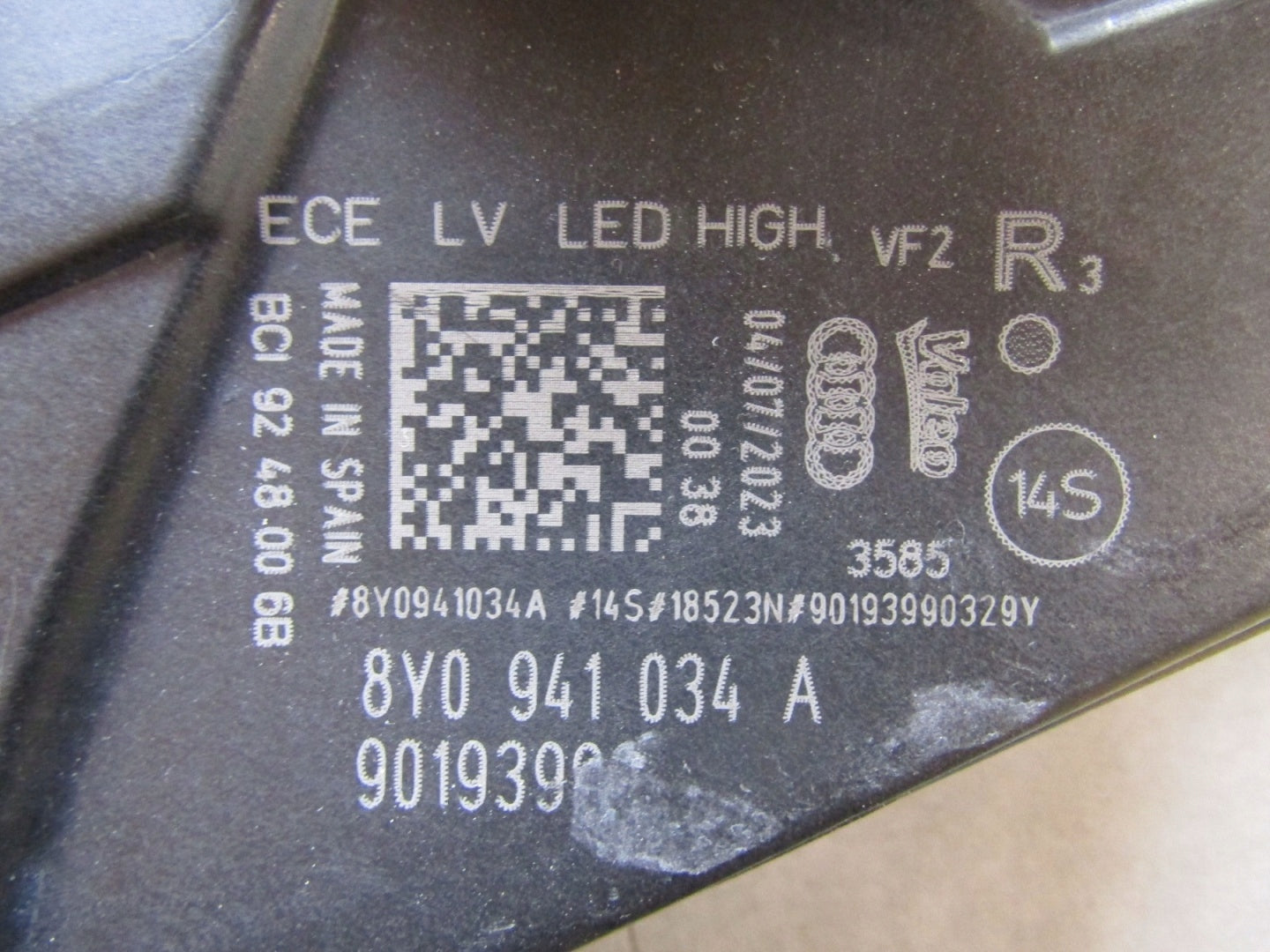 AUDI A3 20-23 FULL LED HEADLIGHT RH RIGHT 8Y0941034A