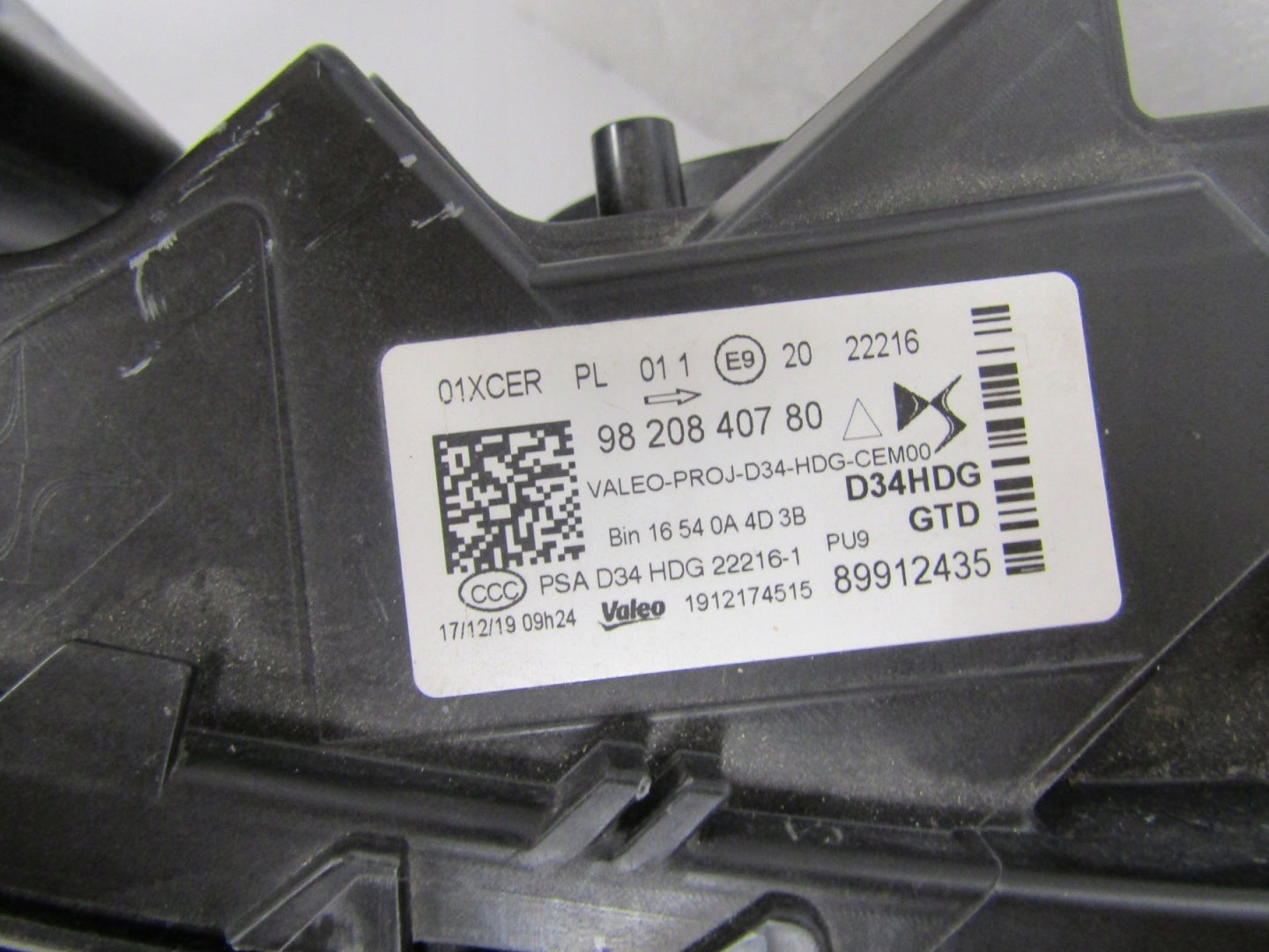 FRONT LAMP CITROEN DS3 CROSSBACK FULL LED 18- LH 9820840780