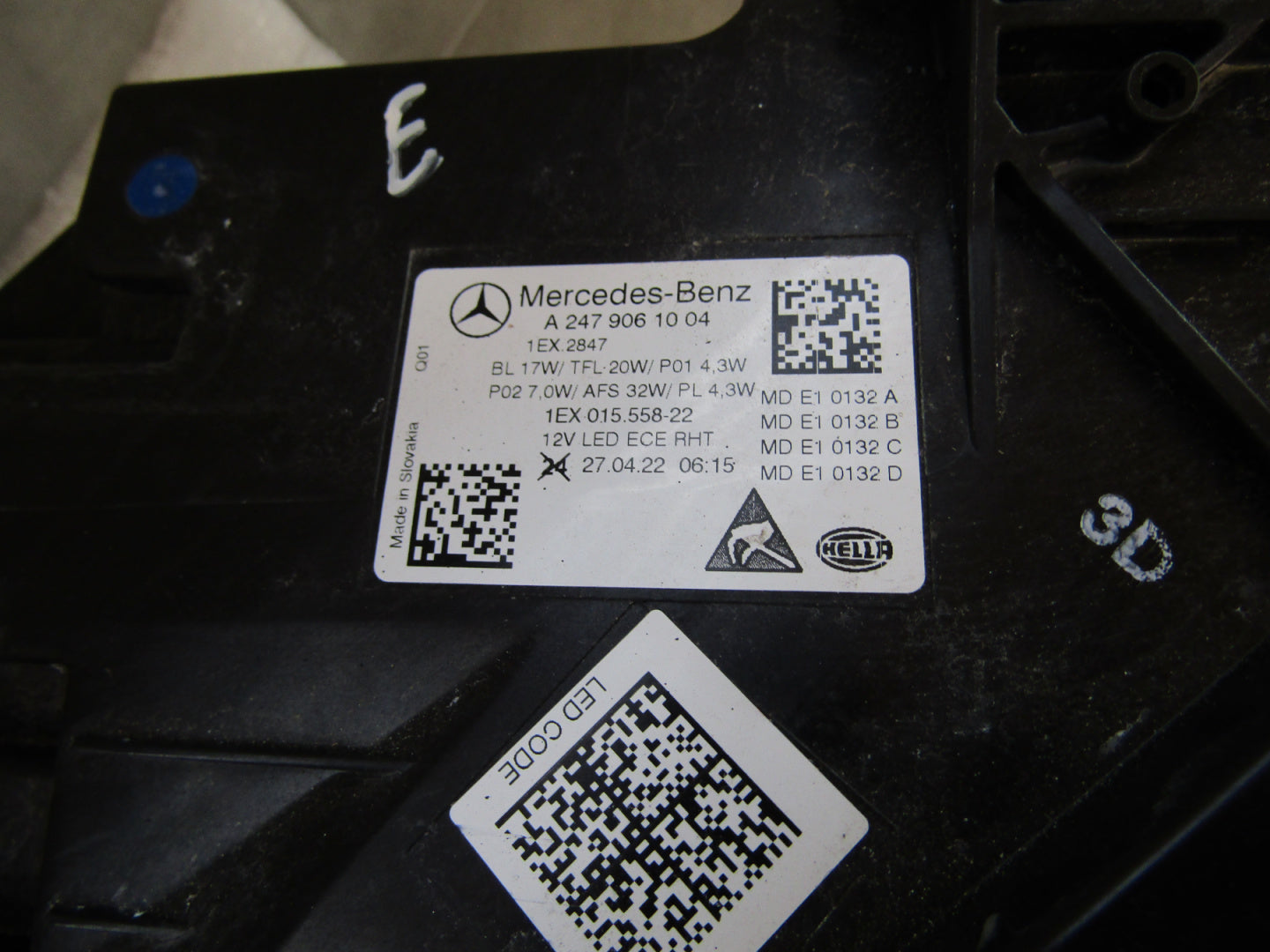 HEADLIGHT MERCEDES B CLASS W247 LED LIFT PERFORMANCE RH 22- A2479061004