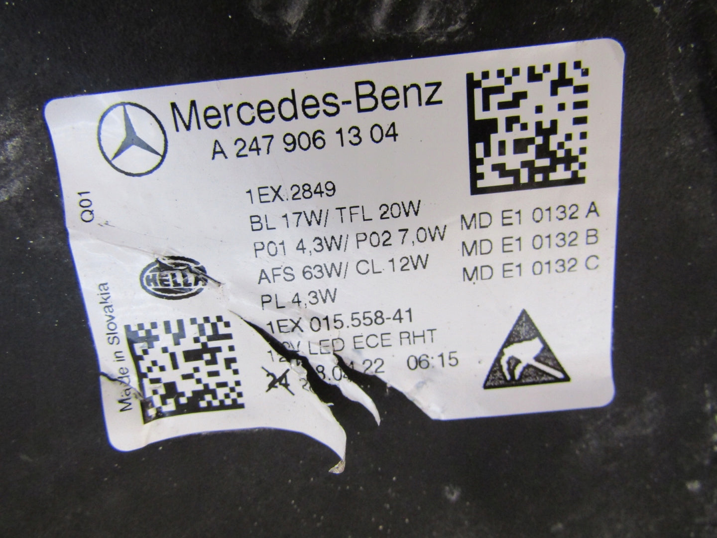 MERCEDES B-CLASS W247 LIFT MULTIBEAM 23- HEADLIGHT LH A2479061304