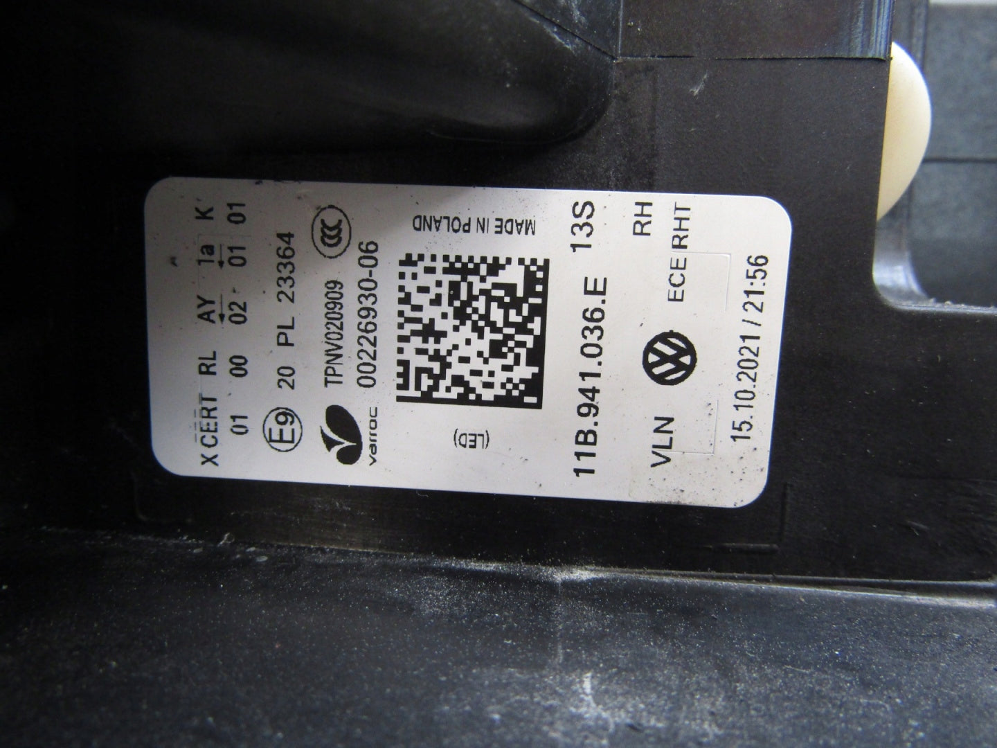 VW ID.4 ID4 ID.5 ID5 FULL LED IQ LIGHT HEADLAMP 20- RH 11B941036E