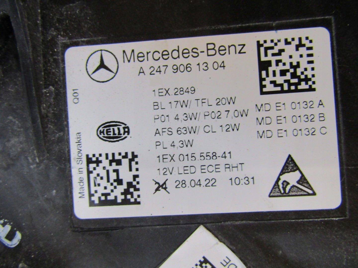 Front Lamp Mercedes B-Class 247 LIFT FULL LED MULTIBEAM 23- LH A2479061304