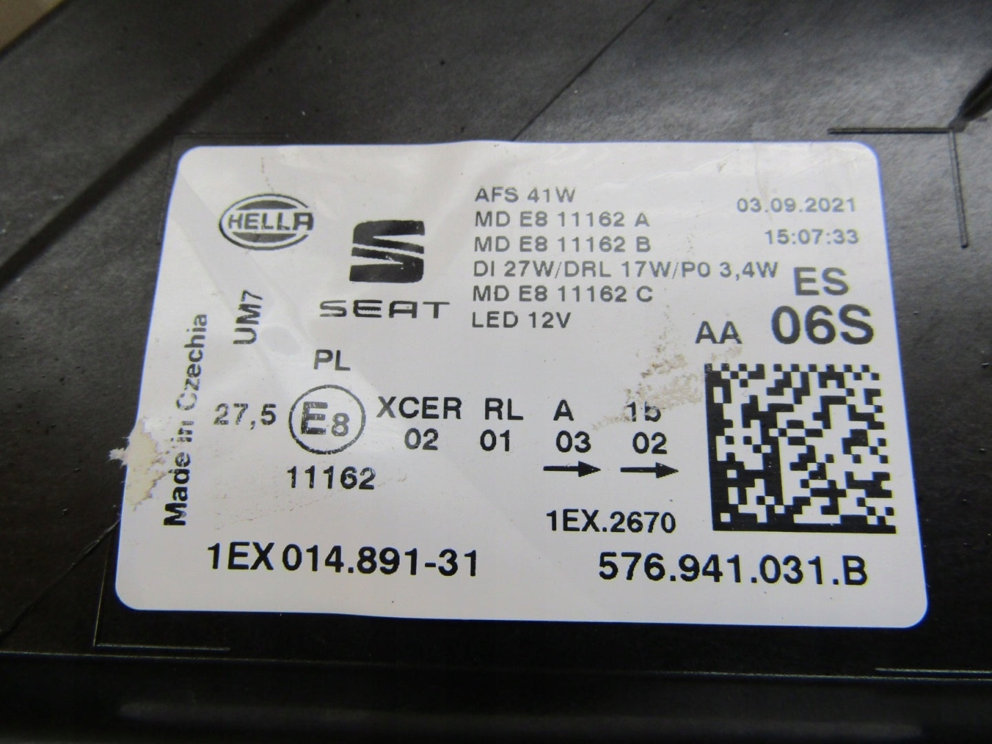 Front Lamp Seat Ateca 576 LIFT FULL LED 20-25 LH LEFT 576941031B