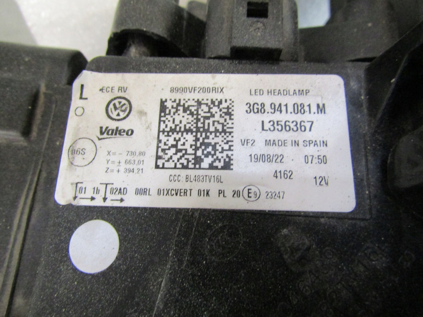 VW Arteon 3G8 FULL LED 17-24 LH Headlight 3G8941081M