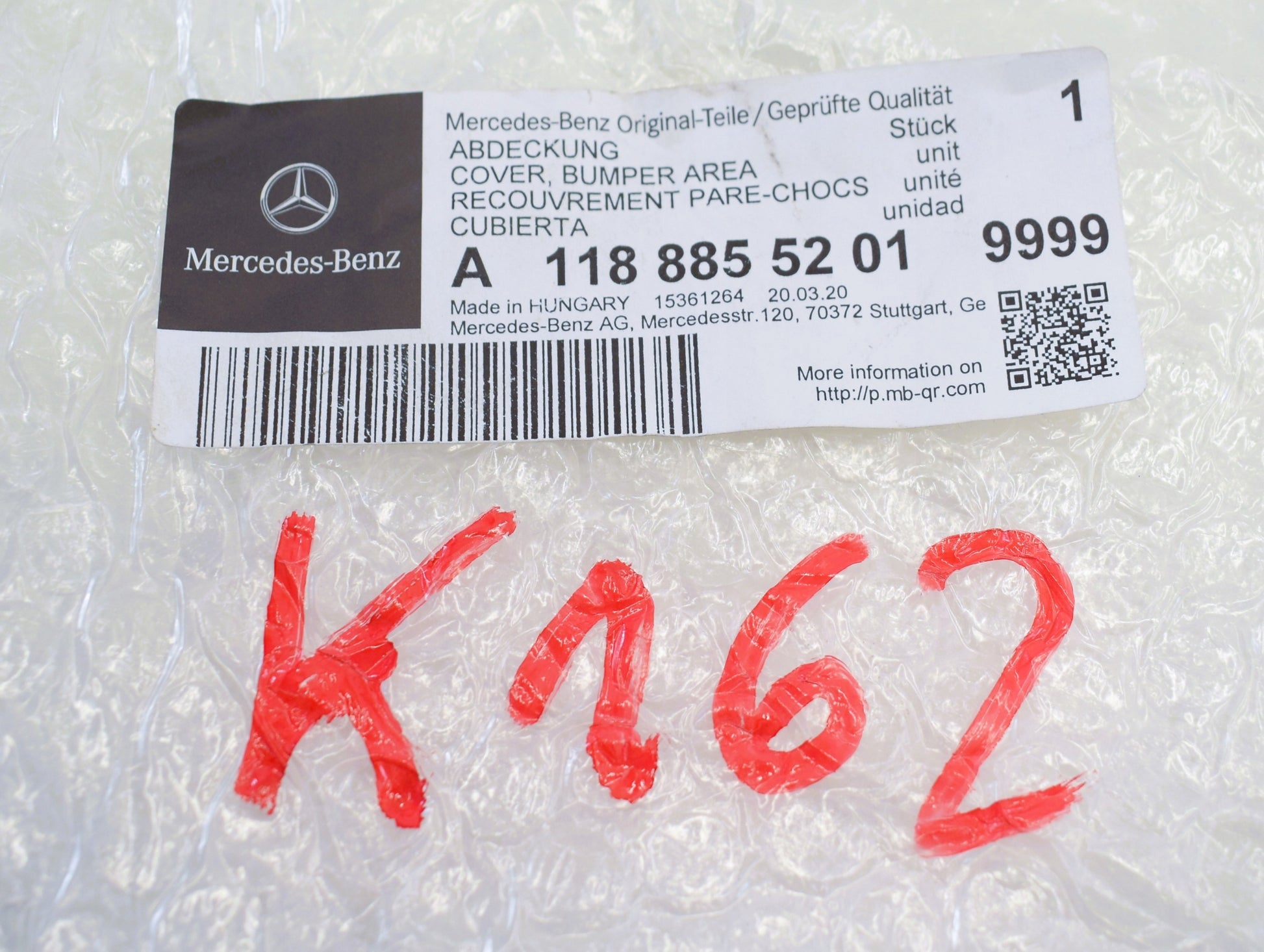 MERCEDES CLA W118 AMG FRONT BUMPER MOULDING RIGHT GENUINE NEW