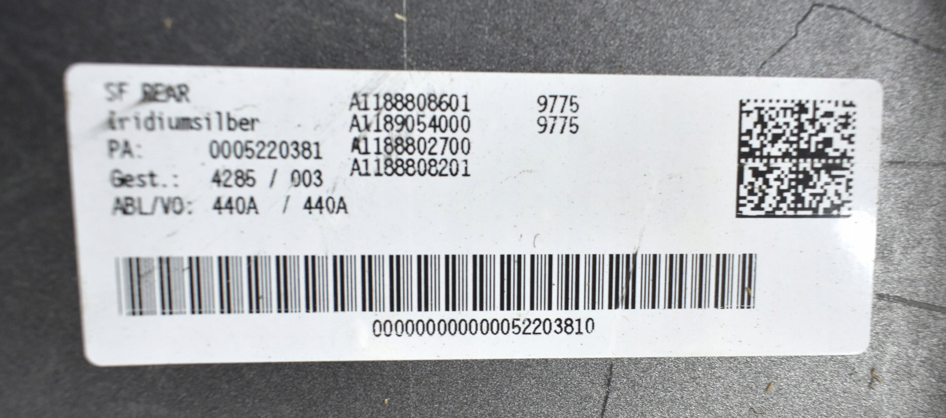 MERCEDES CLA W118 REAR BUMPER REAR ORG