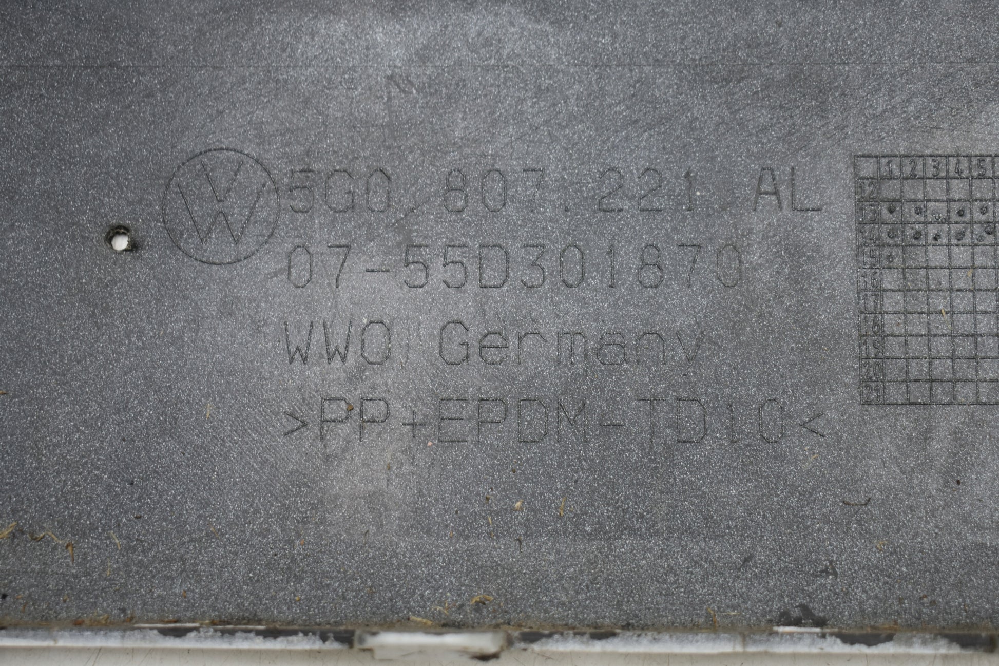 VW GOLF VII 5G0 R-LINE FRONT BUMPER ORG