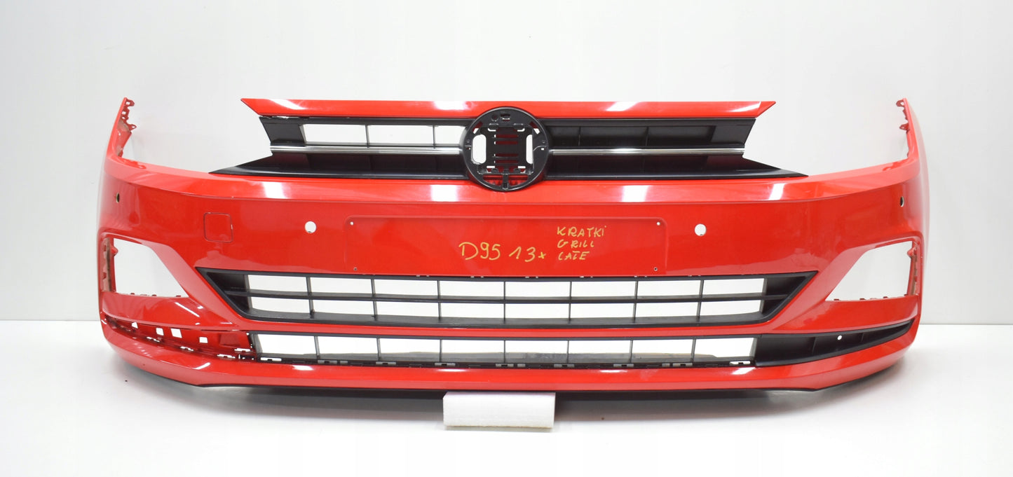 VW POLO 2G 2GS LIFT ZDERZAK PRZÓD PRZEDNI ORG + GRILL + KRATKI
