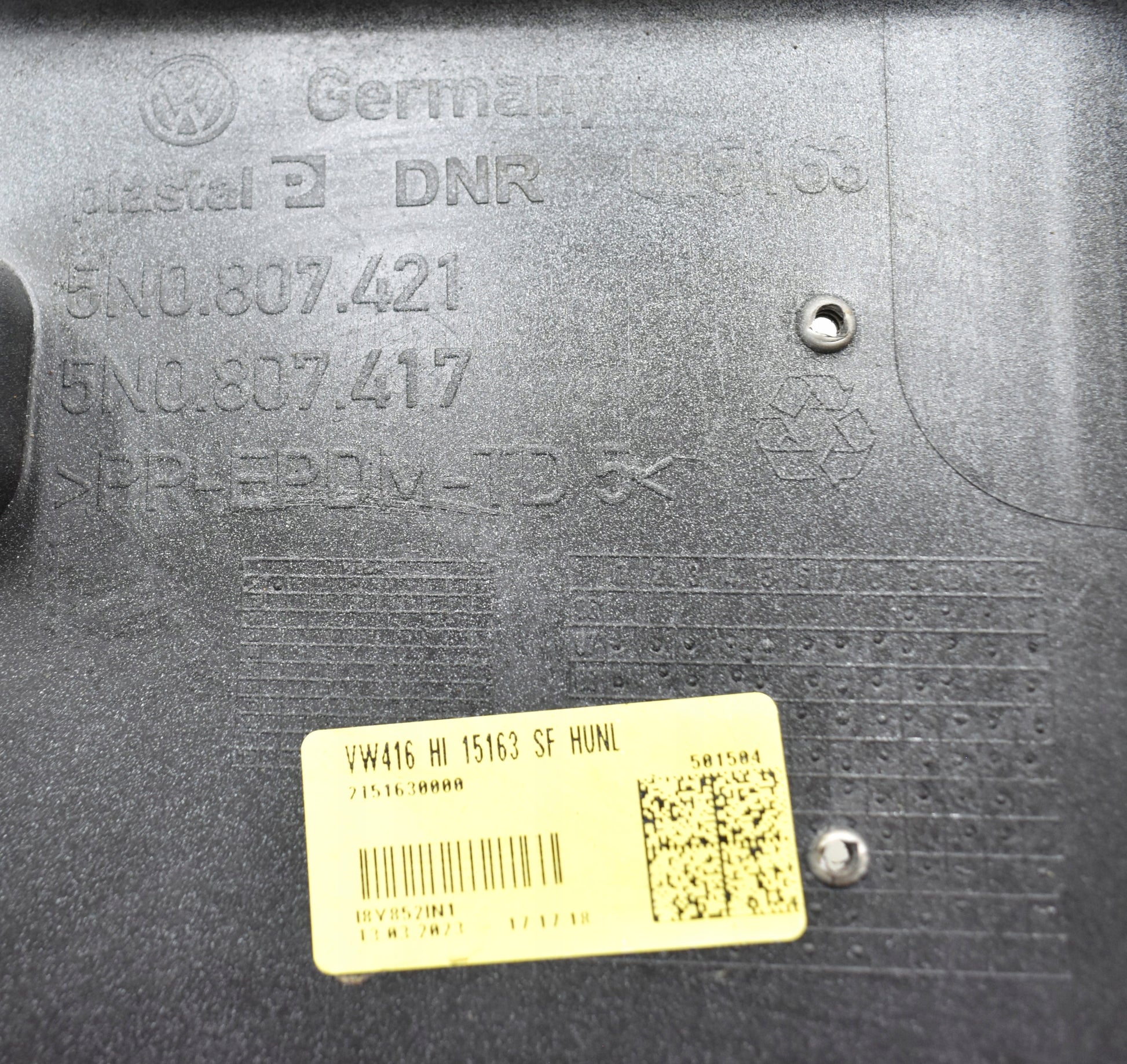 VW TIGUAN 5N0 REAR BUMPER ORG