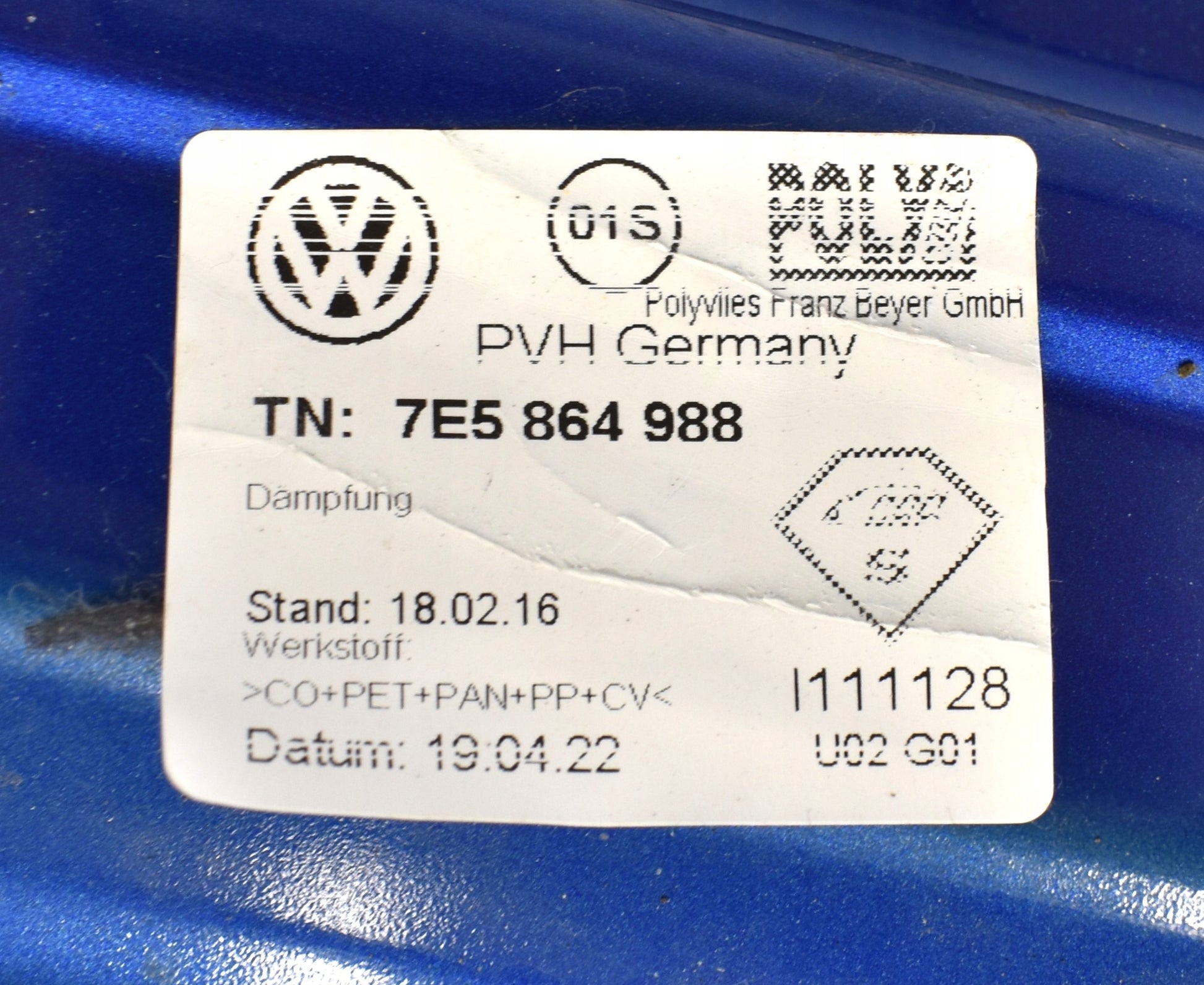 VW TRANSPORTER T6 7E5 RIGHT SIDE SLIDING DOOR ORG