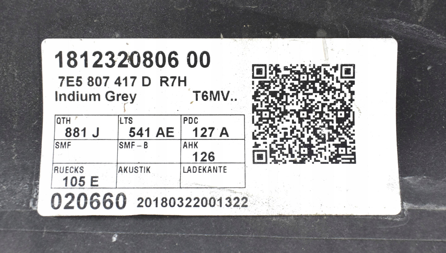 VW TRANSPORTER T6 7E5 REAR BUMPER ORIGINAL PAINT