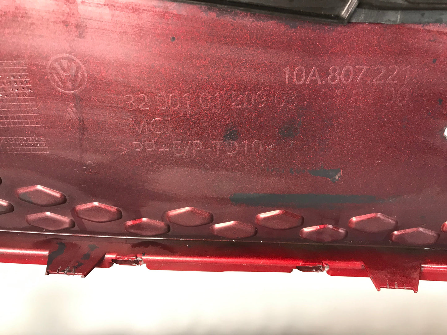 Volkswagen ID.3 ID3 2019 -  Front Bumper with parking sensor holes used Genuine OEM: 10A807221, 3200101209