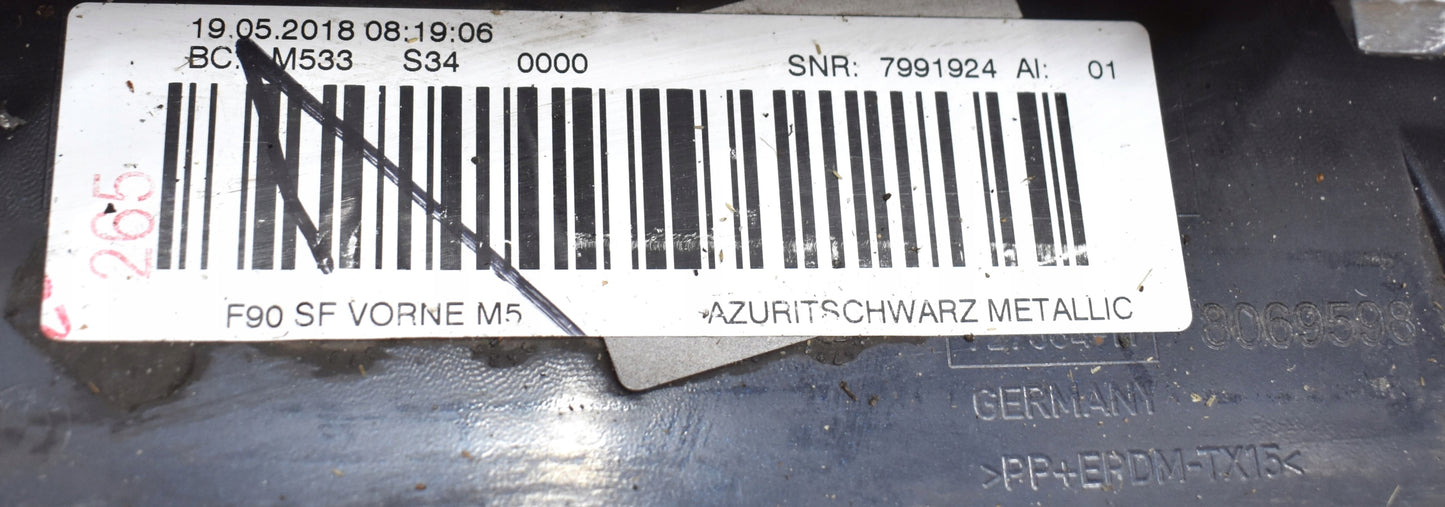 BMW M5 F90 M POWER FRONT BUMPER ORG + FRAME