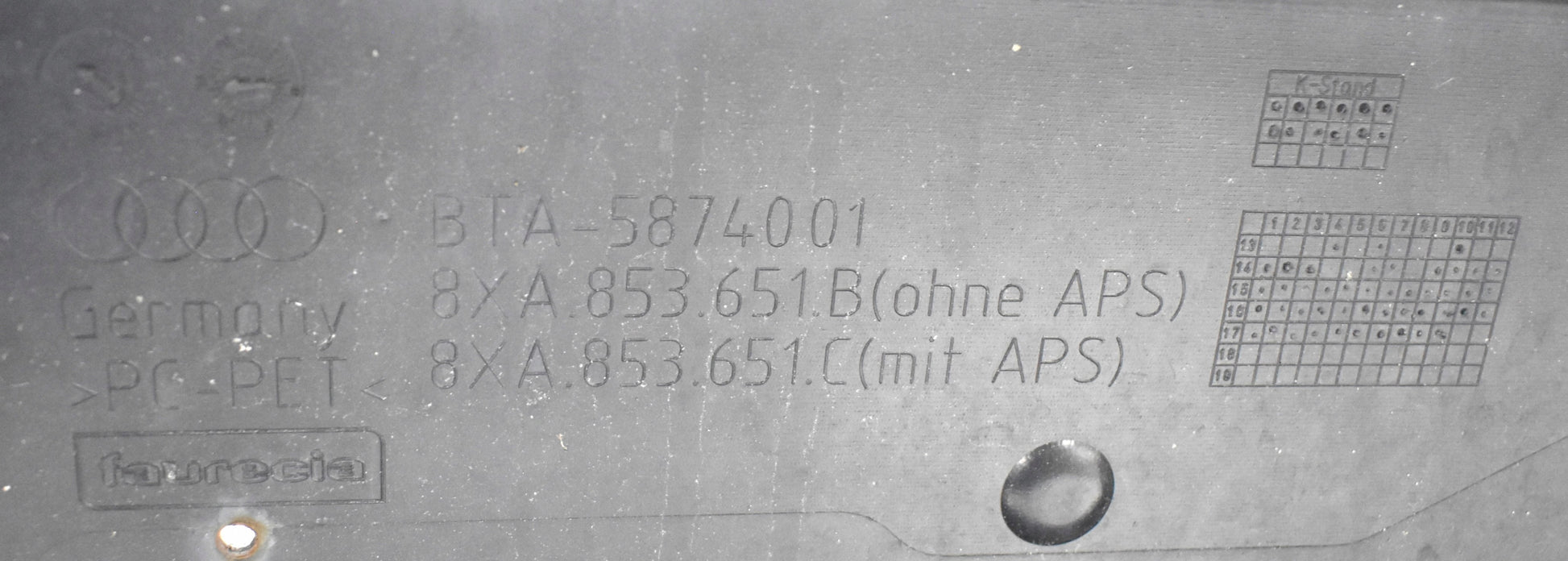 AUDI A1 8X LIFT FRONT BUMPER ORIGINAL STANDARD + BOTTOM