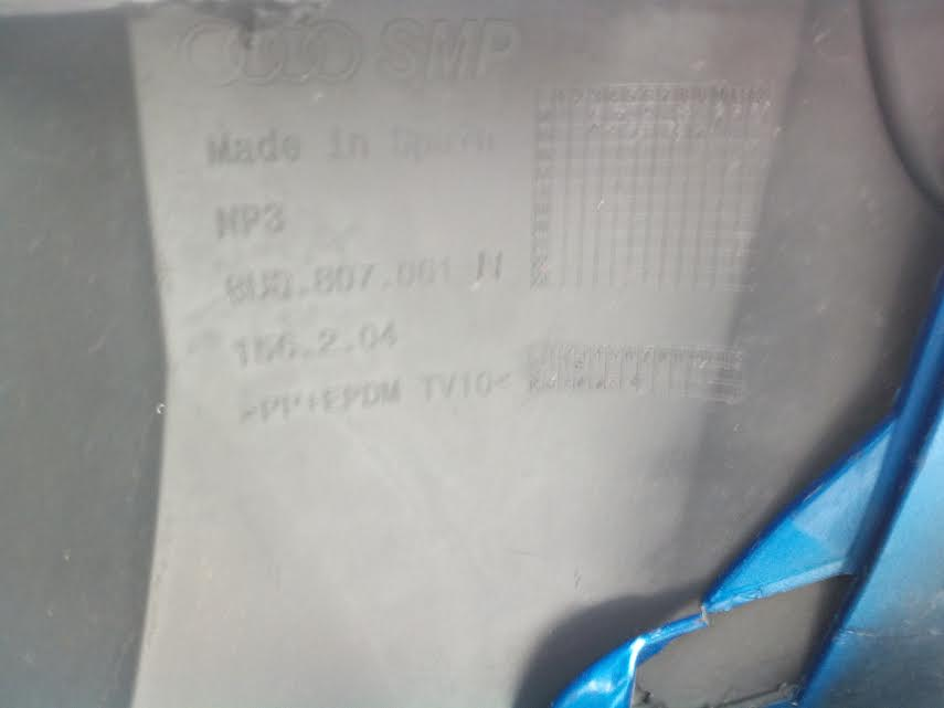 AUDI Q3 (8U) 2015  Front Bumper Genuine Used OEM: 8U0807437AD